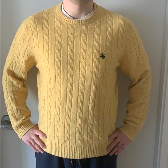 lambswool cable crewneck sweater